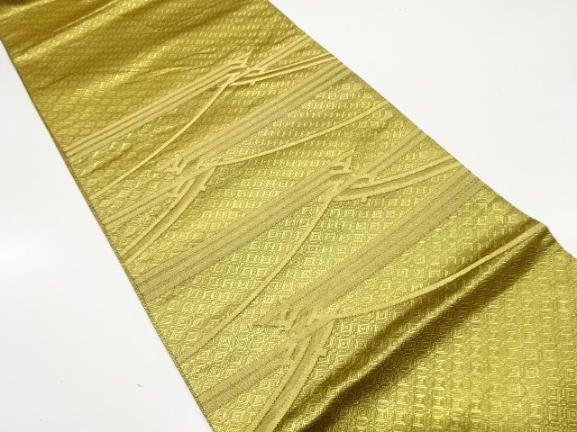 JAPANESE FUKURO OBI / SAGANISHIKI / WOVEN ABSTRACT STRIPE